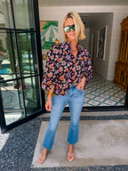 BELLA HIGH RISE CROP FLARE - DENIM