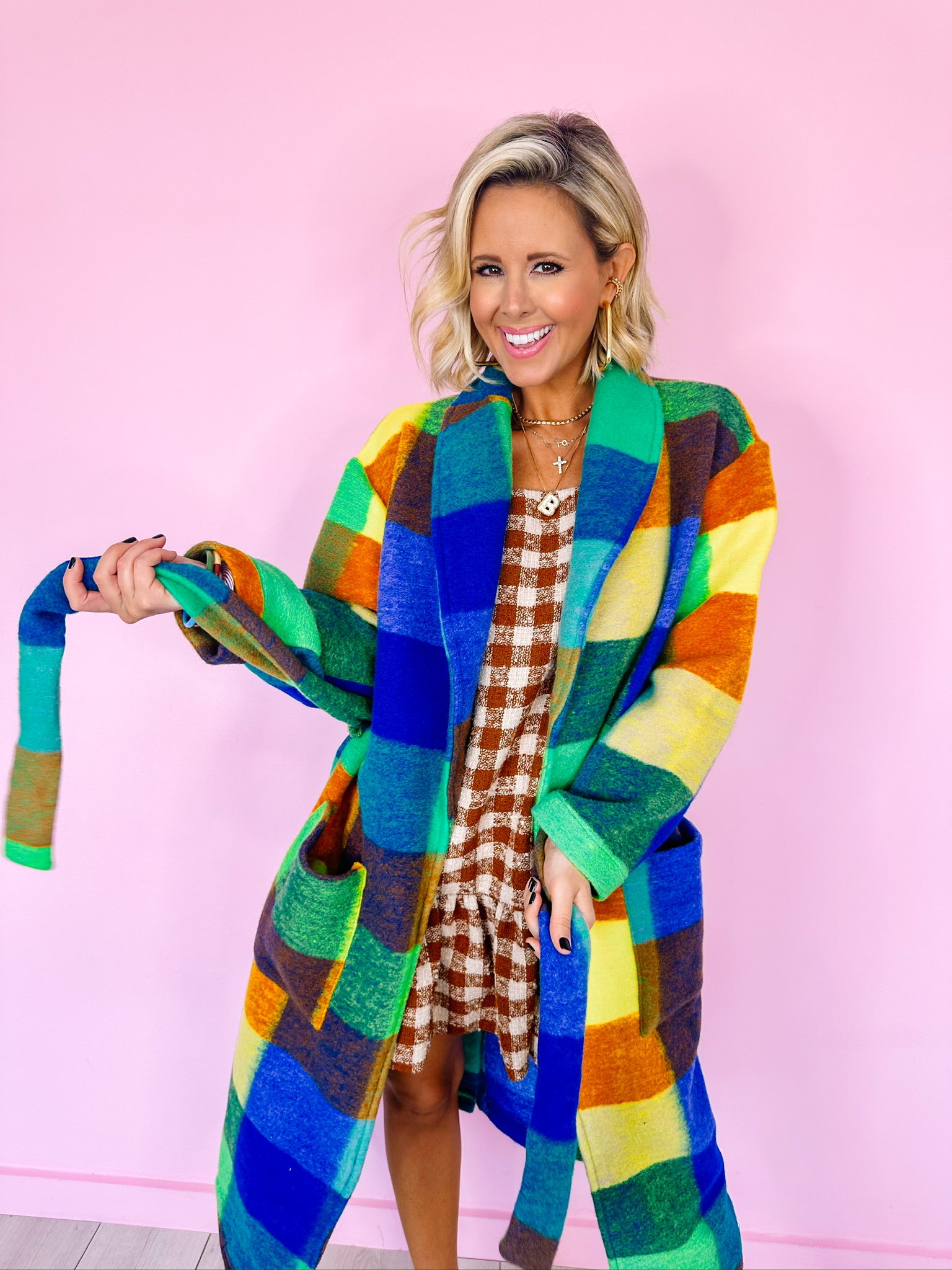 CHEERFUL CHECKER COAT