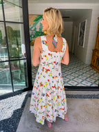 FRUITS OF YOUR LABOR MIDI DRESS - WHITE
