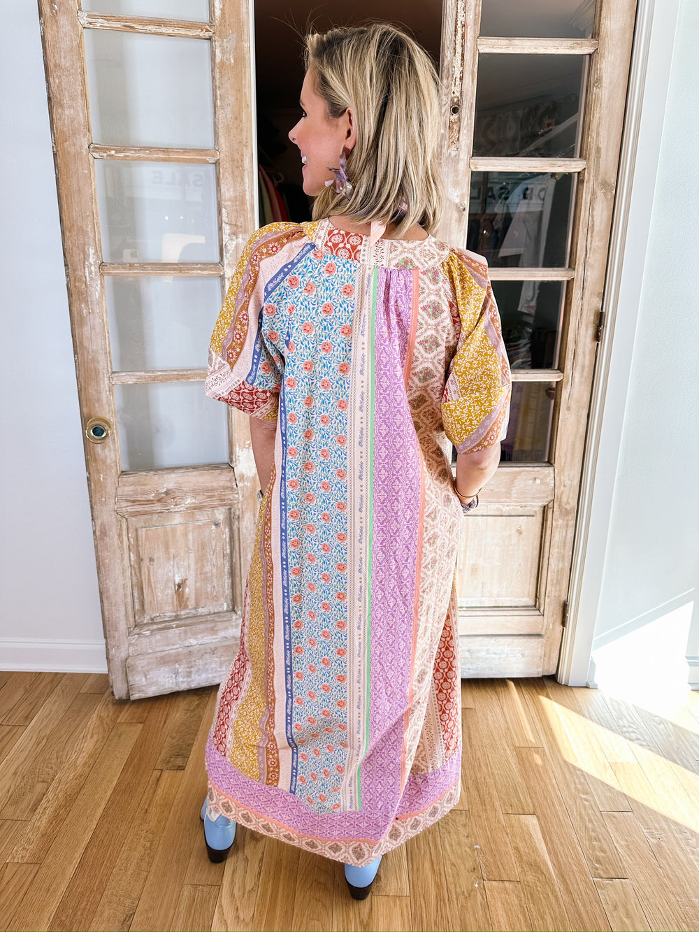 MEET ME IN THE MEADOW FLORAL MIDI DRESS