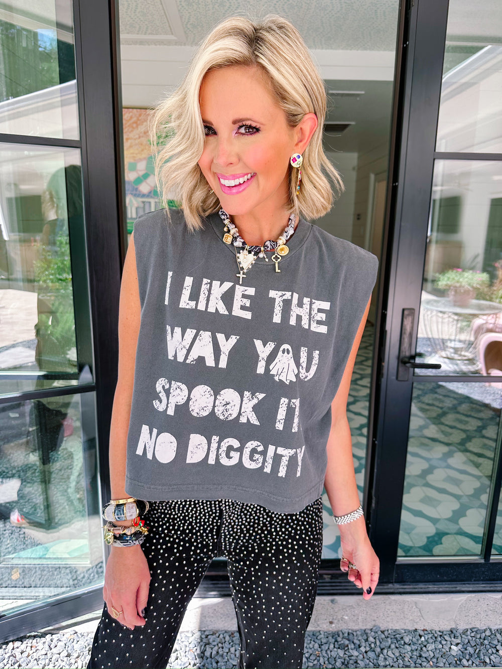 I LIKE THE WAY YOU SPOOK IT MUSCLE TEE - GREY