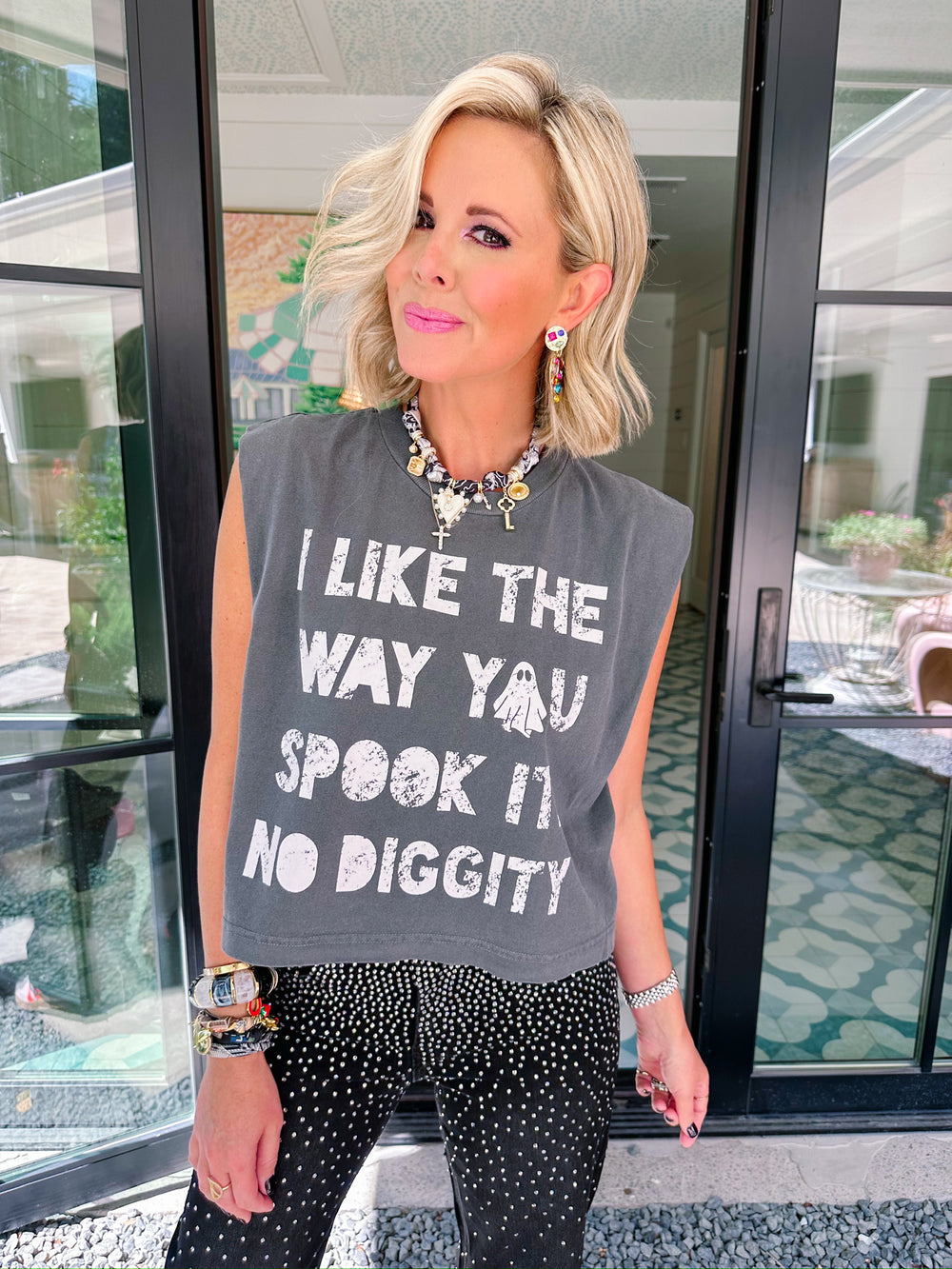 I LIKE THE WAY YOU SPOOK IT MUSCLE TEE - GREY