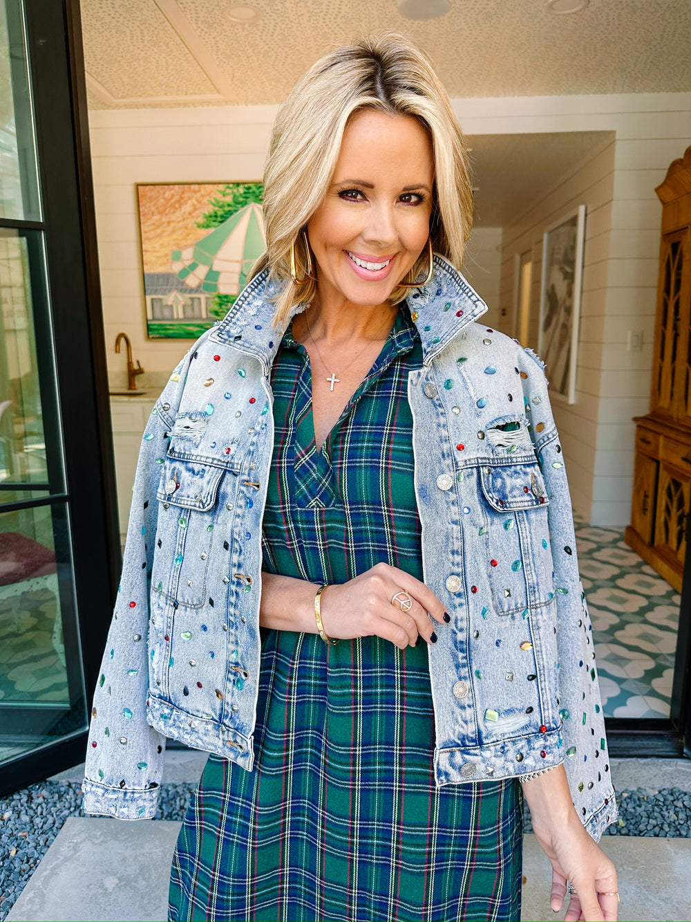 BEJEWELED DENIM JACKET