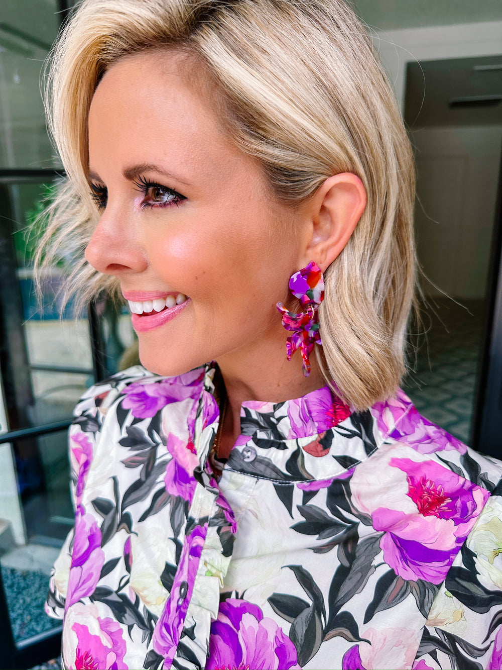 FLORA EARRINGS - PINK MULTI