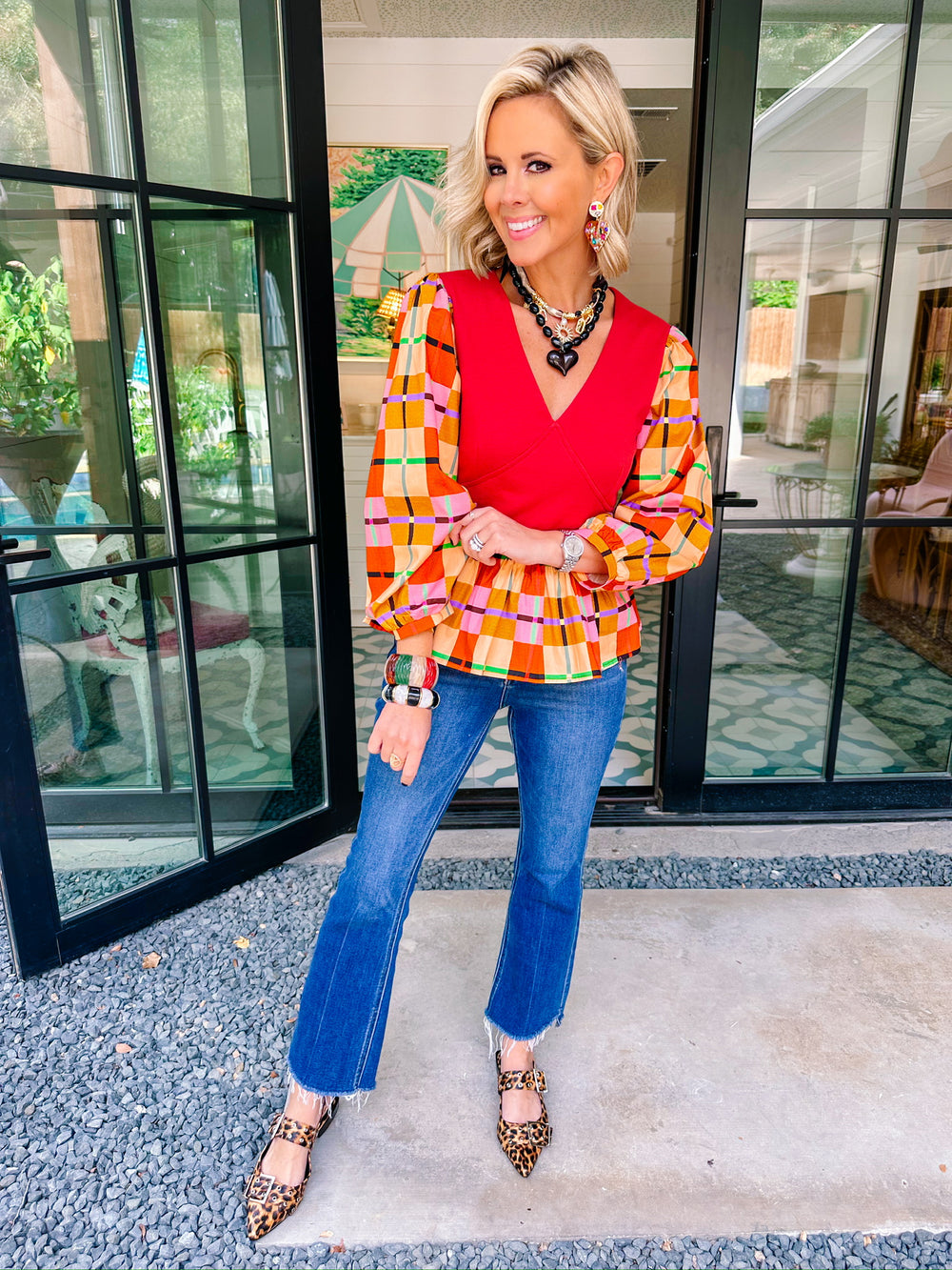 HILLARY INSPIRATIONAL HIGH RISE KICK FLARE JEAN - DARK DENIM