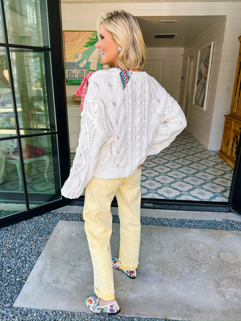 BRIGHT AS A STAR BOYFRIEND JEANS - YELLOW