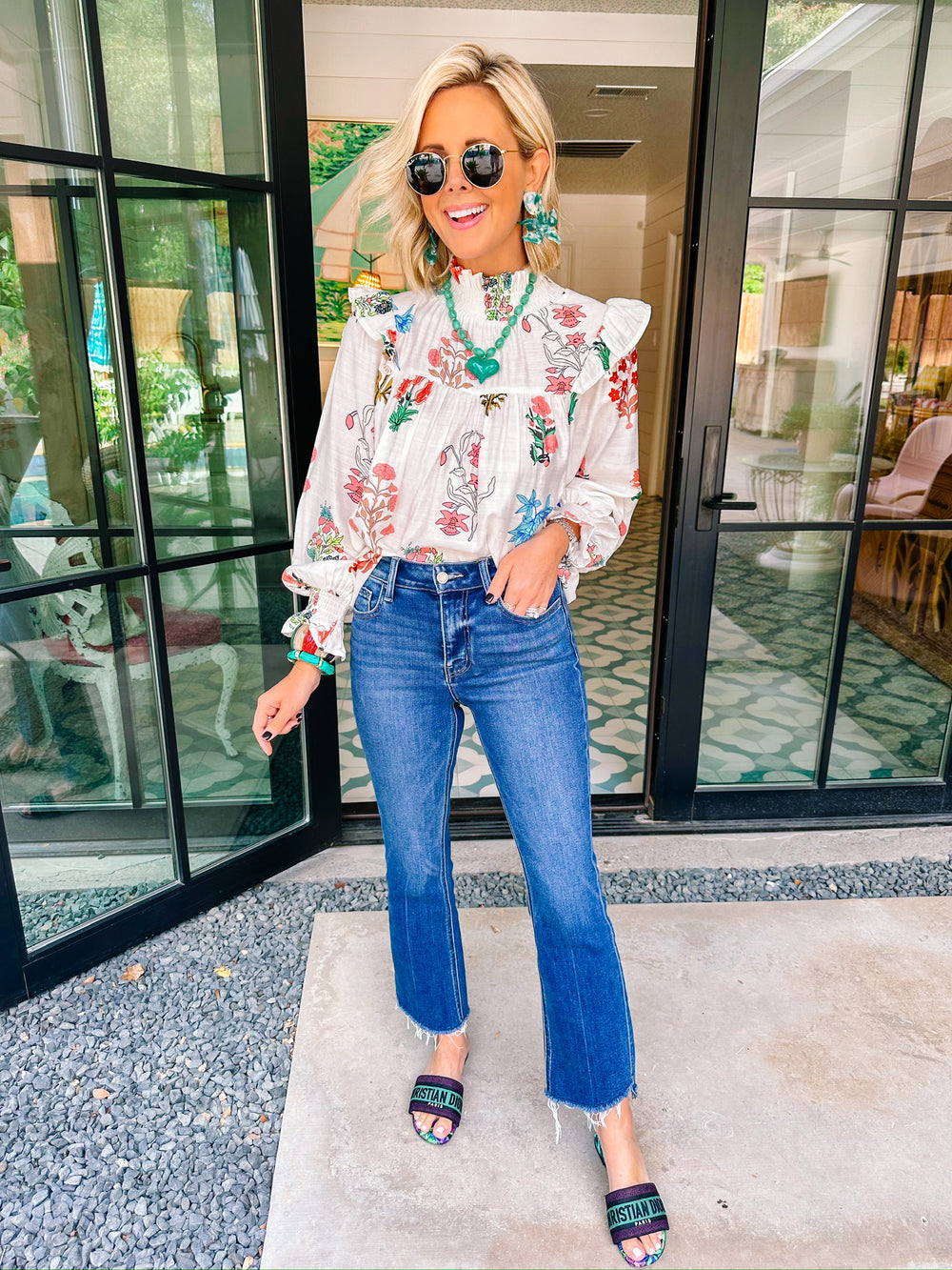 HILLARY INSPIRATIONAL HIGH RISE KICK FLARE JEAN - DARK DENIM