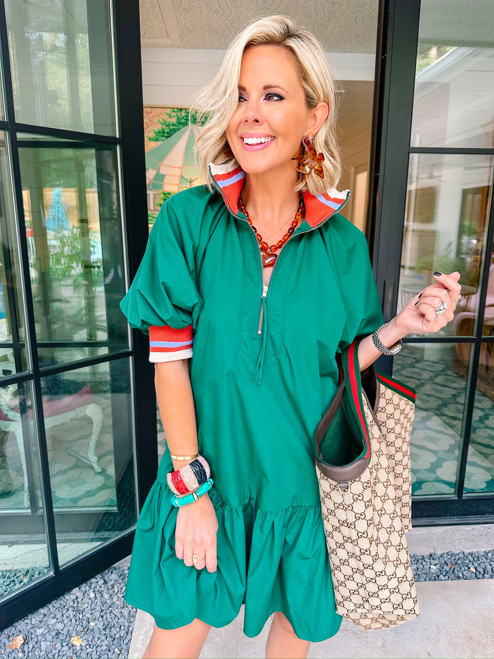 ROXIE LUCITE HEART NECKLACE - TORTOISE