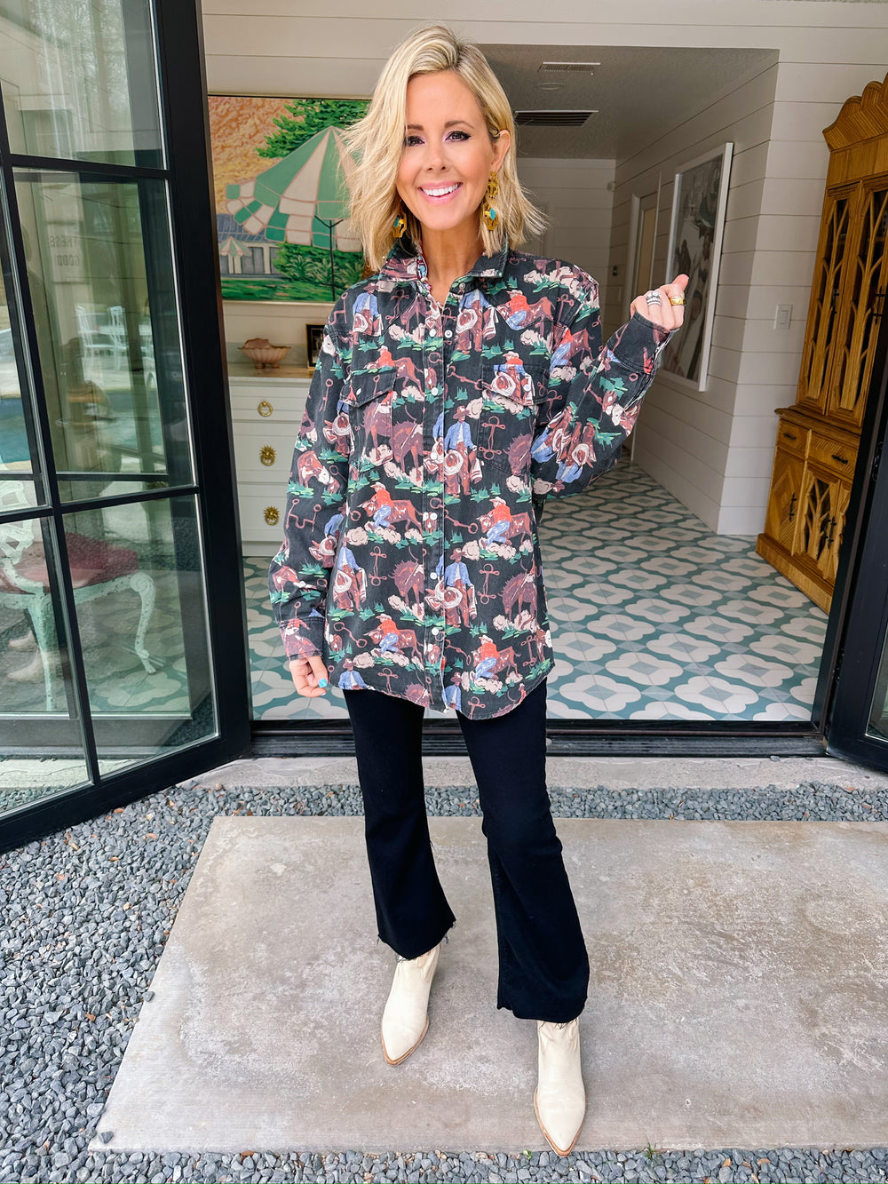 LEGACY OF THE WEST PEARL SNAP TOP