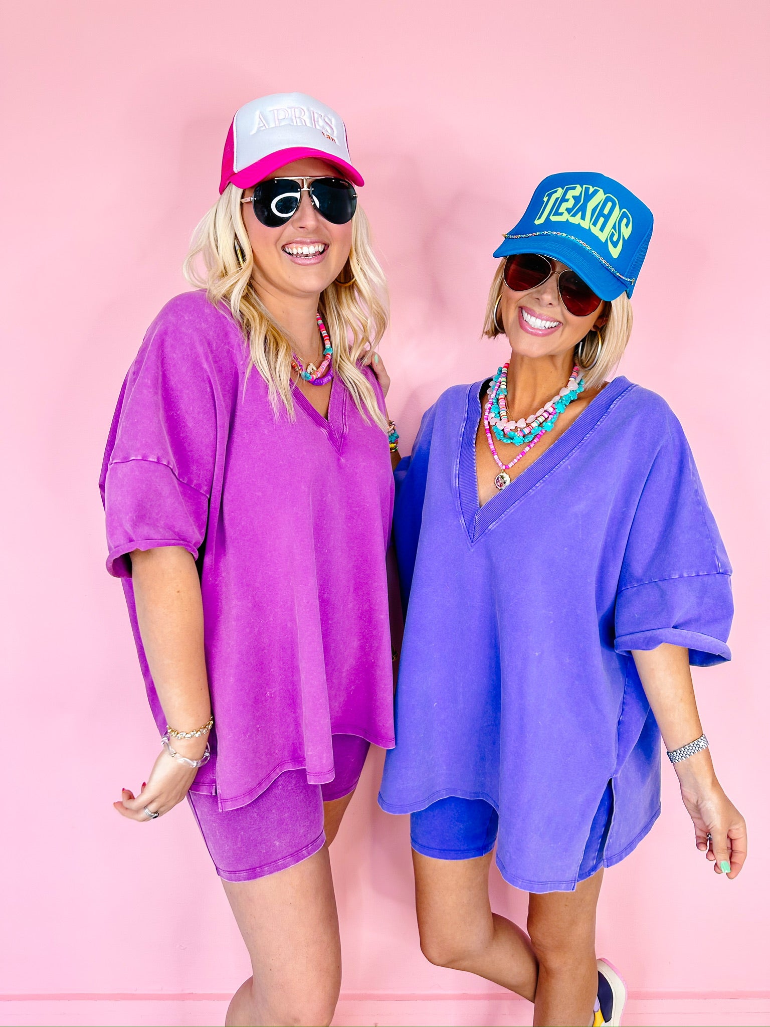 BE YOU BOXY V-NECK TOP - PERIWINKLE