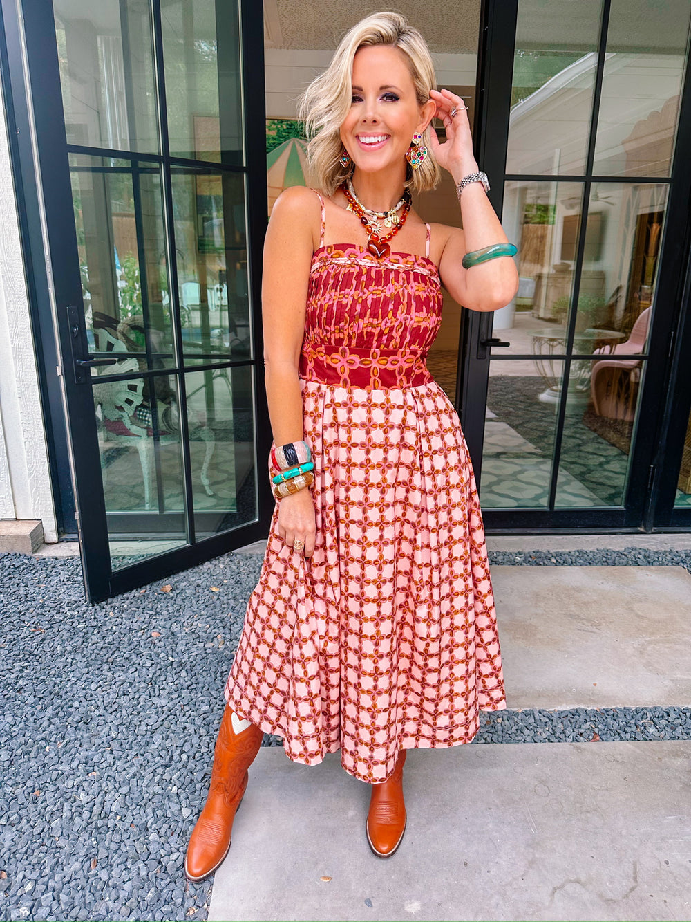 MEMORIES IN THE MAKING MIDI DRESS