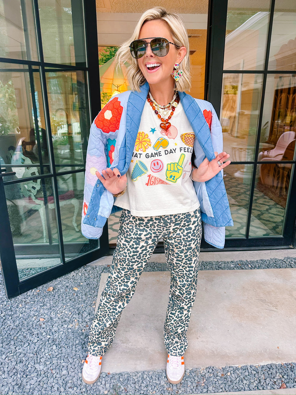 WILD THING LEOPARD DENIM JEANS