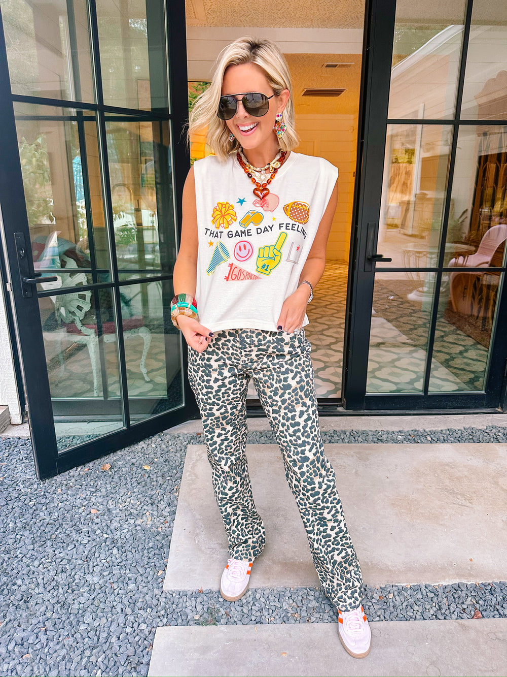 WILD THING LEOPARD DENIM JEANS