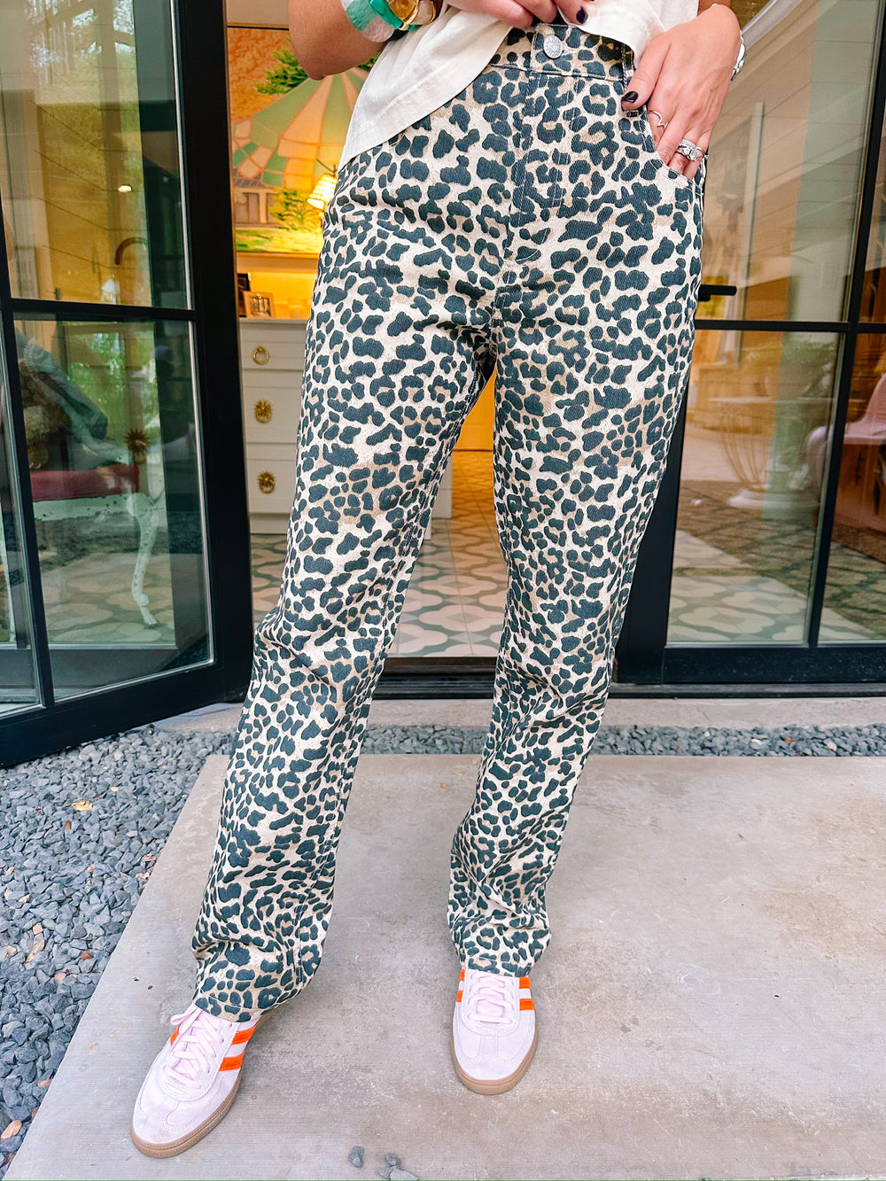 WILD THING LEOPARD DENIM JEANS