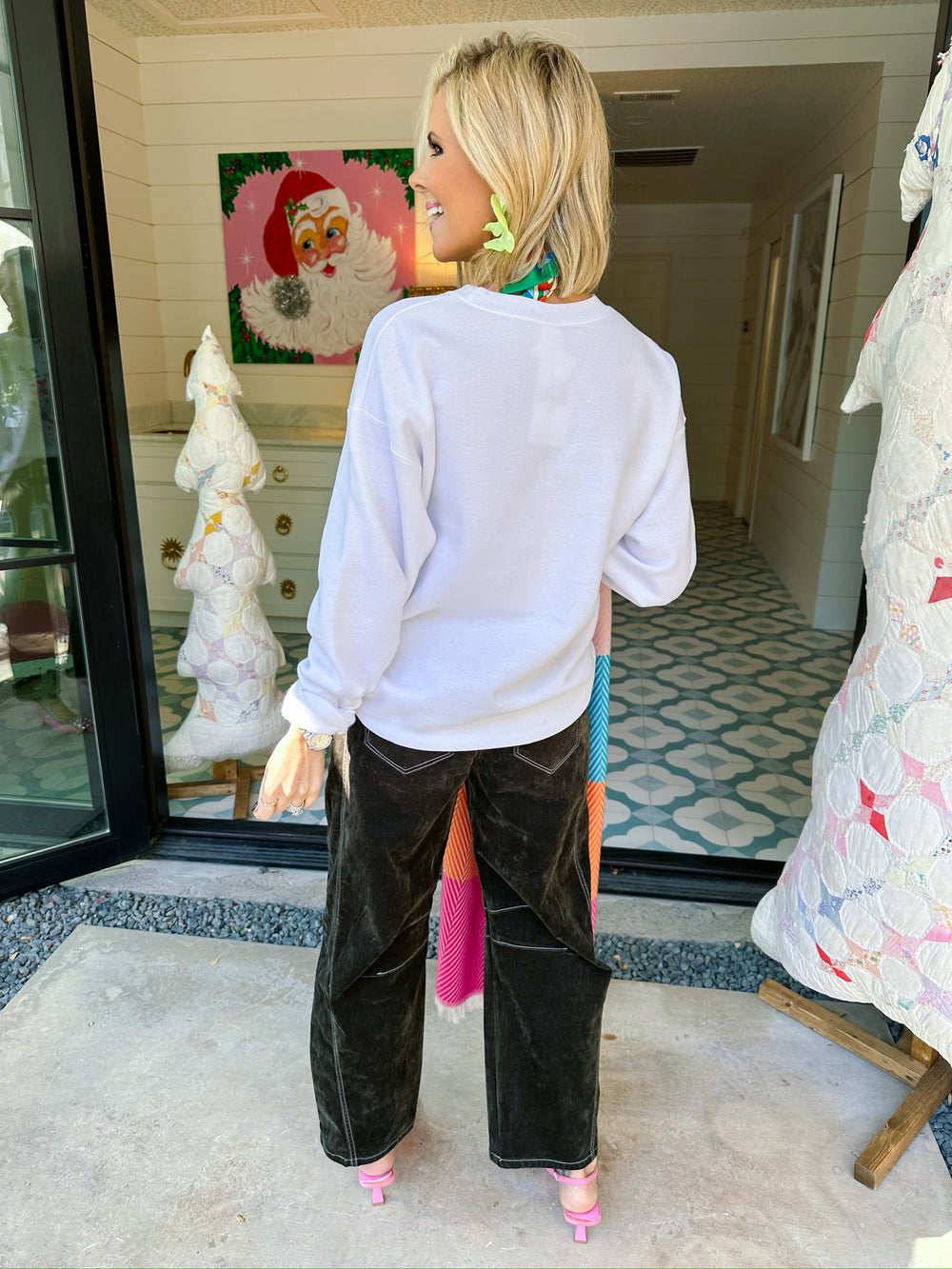 KATE HIGH RISE VELVET BARREL JEAN