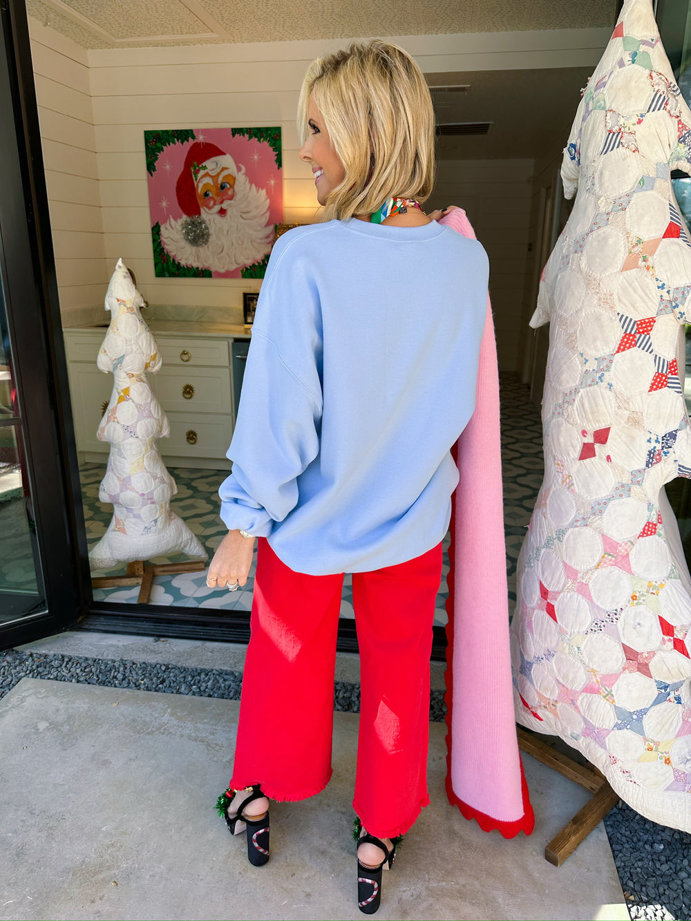 OH WHAT FUN SWEATSHIRT - BLUE