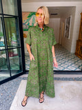 JUST MY STYLE BANDANA MIDI DRESS - OLIVE