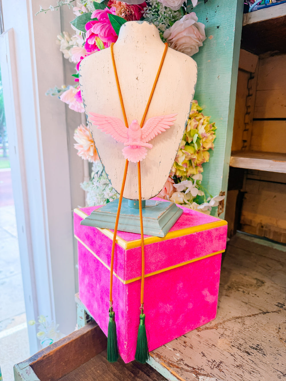 EAGLE STARDUST PINK BOLO - GOLDEN YELLOW/OLIVE