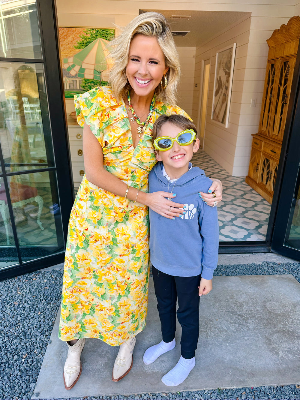 LEGENDARY YELLOW ROSE MIDI DRESS - YELLOW