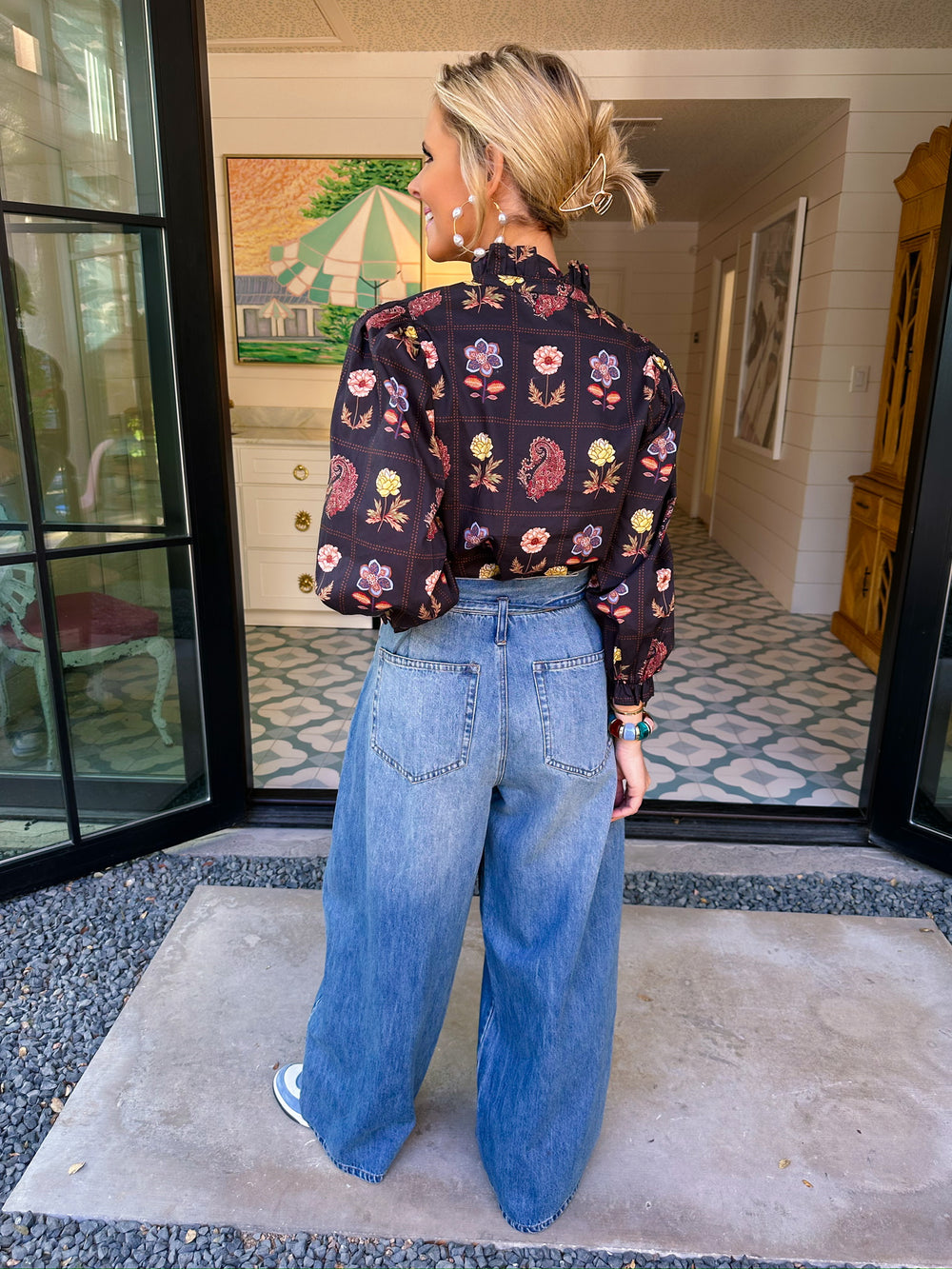 TELL ME THIS WIDE LEG PAPER BAG PANTS