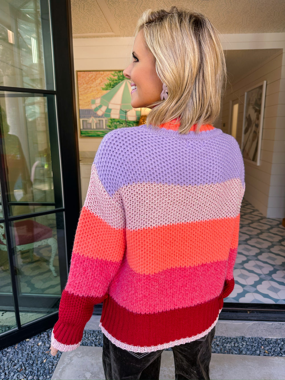 SUNDOWN SKIES TURTLENECK KNIT SWEATER