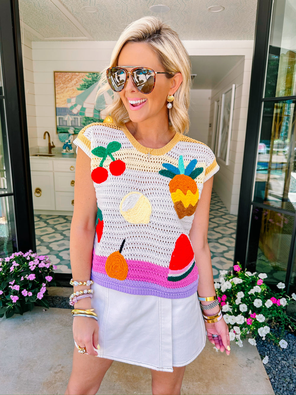 TUTTI FRUITTI CROCHET TOP