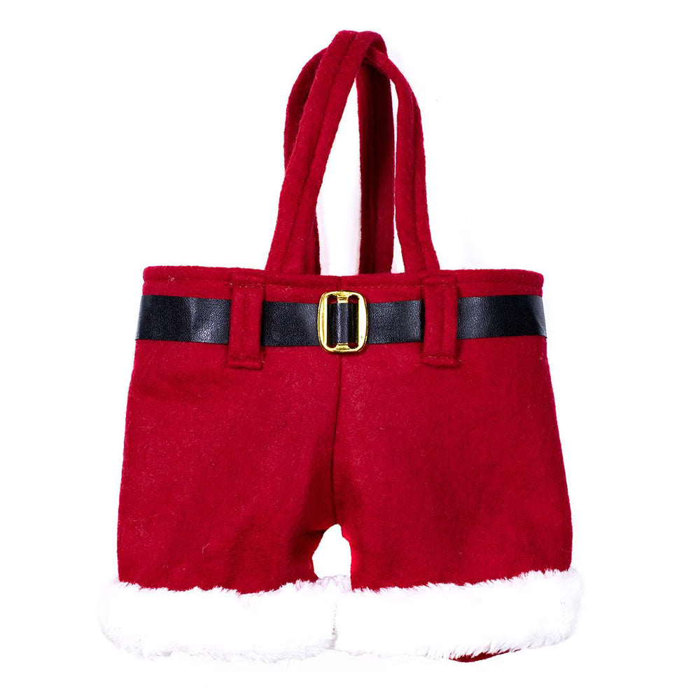 SANTA PANTS WINE TOTE - 8x8