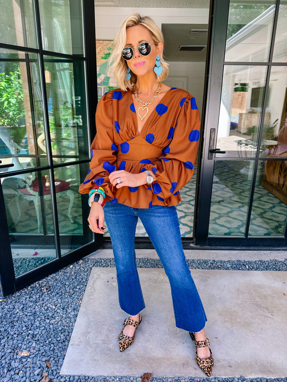 HATTIE HIGH RISE CROP FLARE JEAN - DARK DENIM