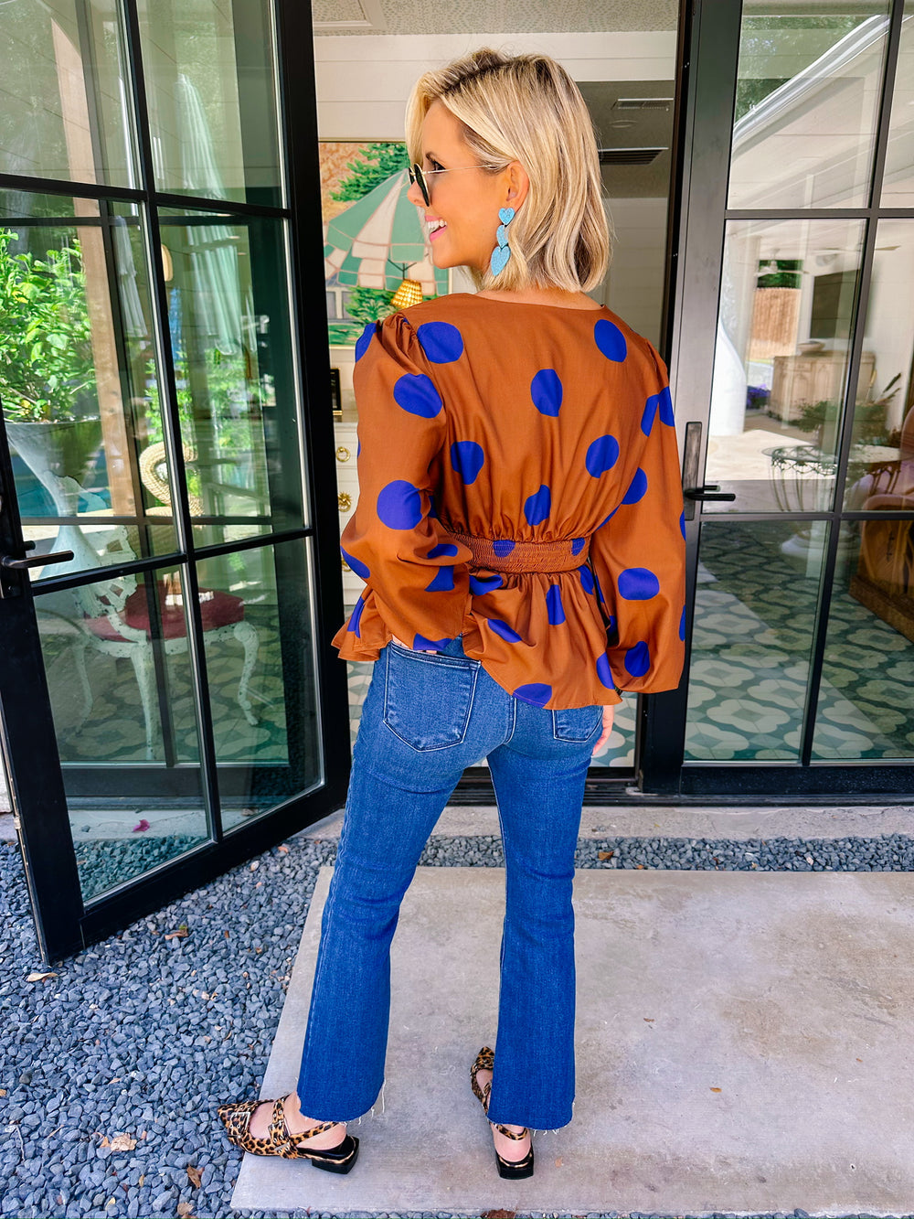 HATTIE HIGH RISE CROP FLARE JEAN - DARK DENIM