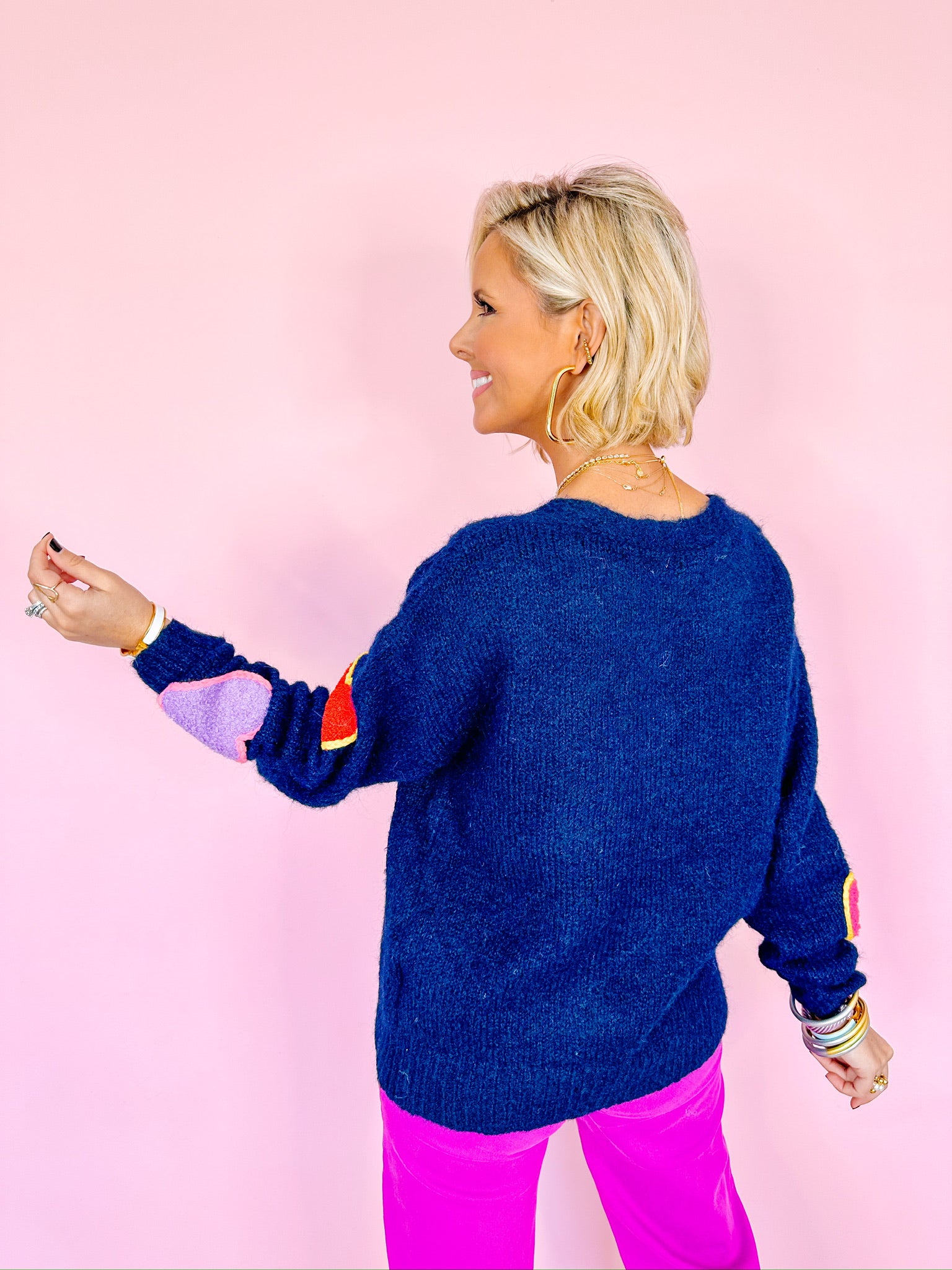 HEART TO HEART CARDIGAN - NAVY