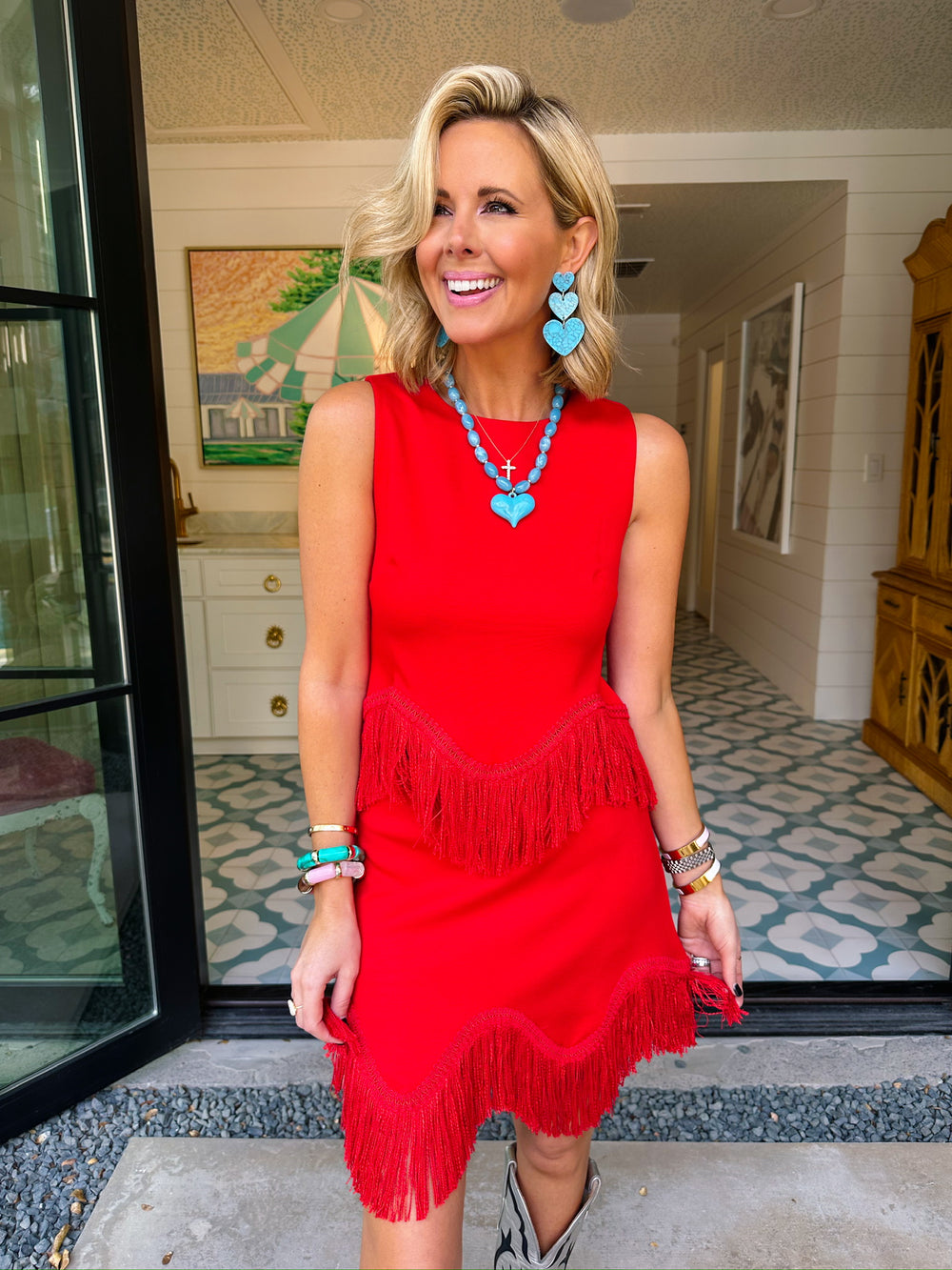 IN FULL EFFECT FRINGE HEM SKIRT SET