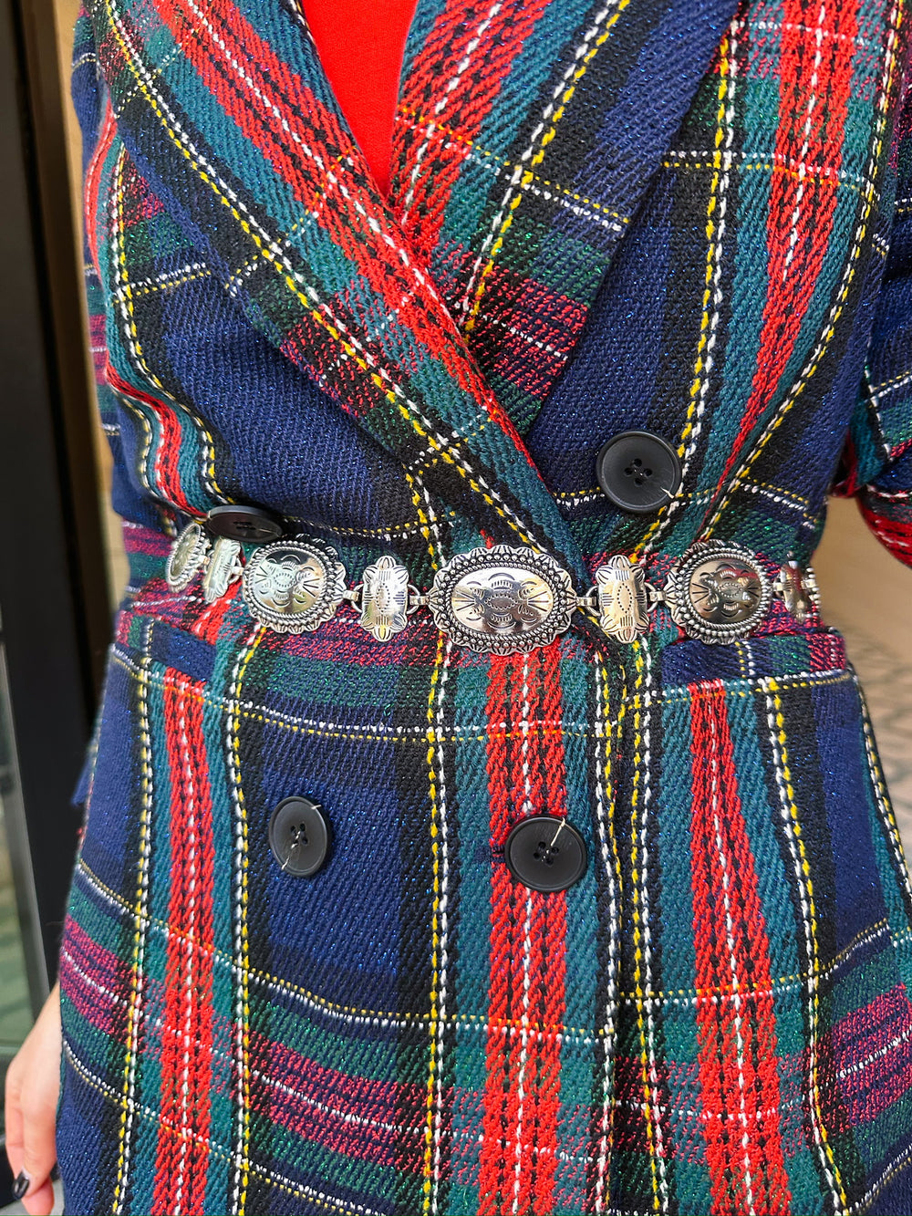 MARTINA METAL CONCHO BELT - SILVER