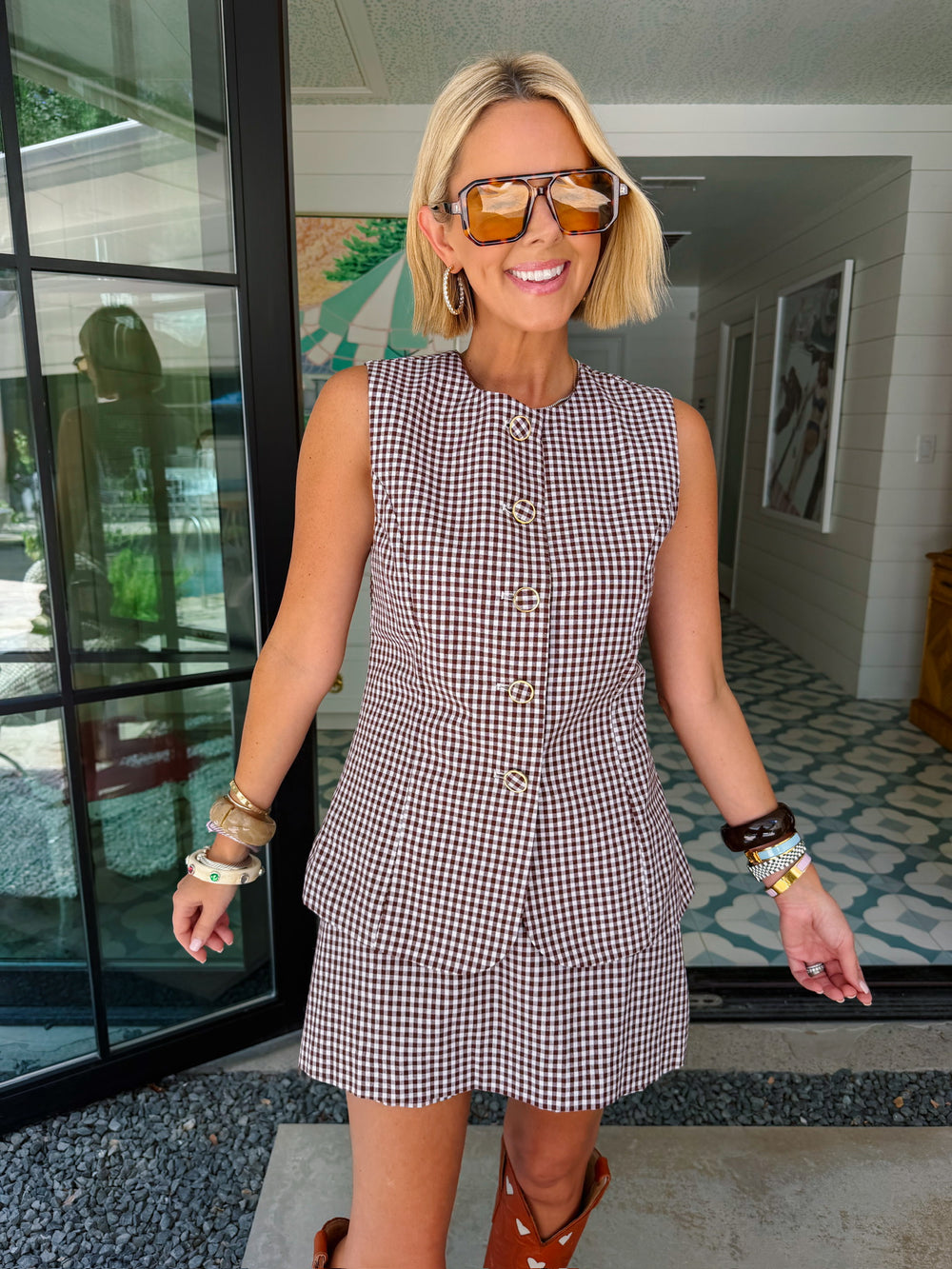 THE WAY IT'S MEANT TO BE GINGHAM ROMPER
