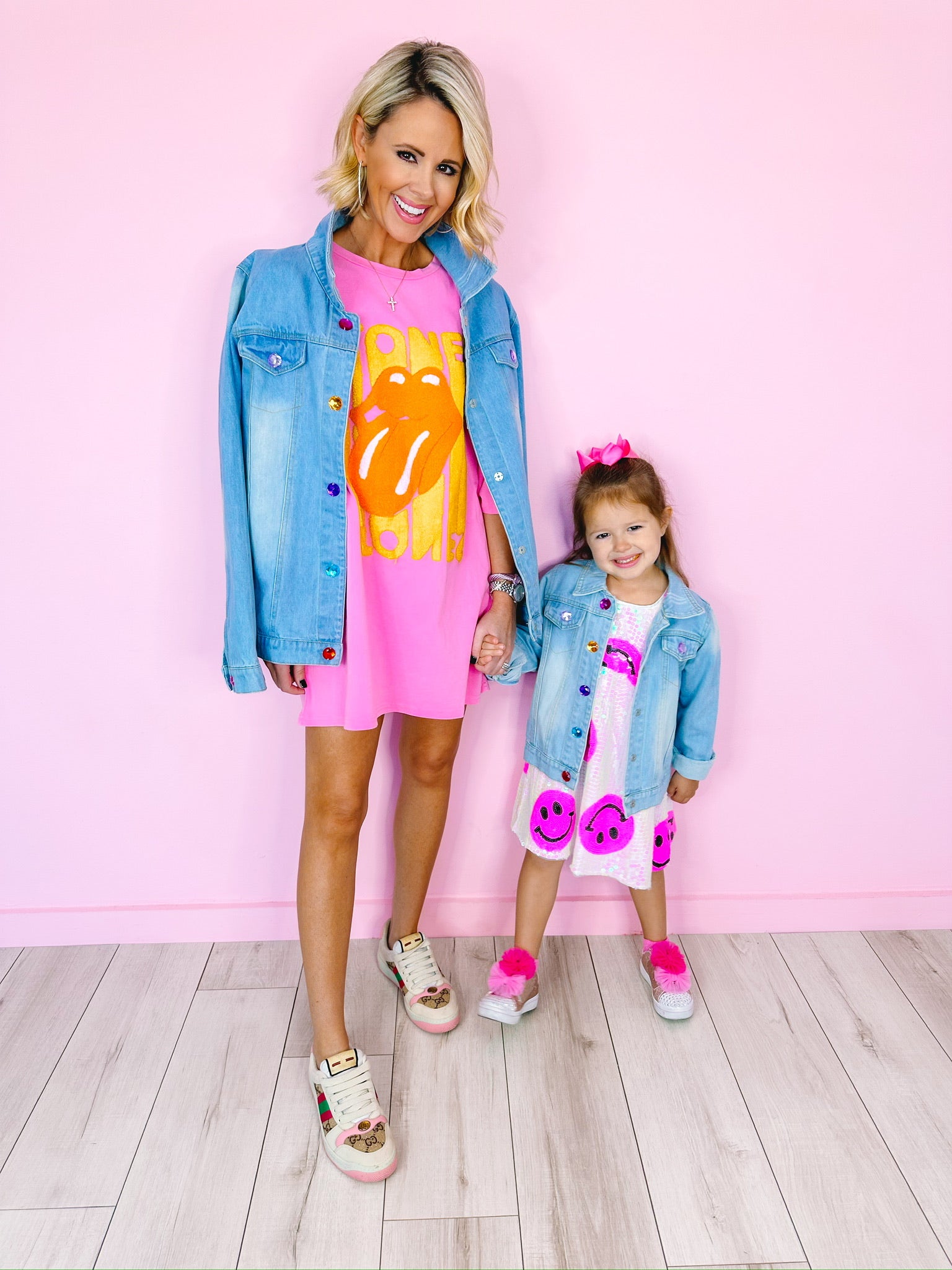 KIDS CRYSTAL RAIN DENIM JACKET