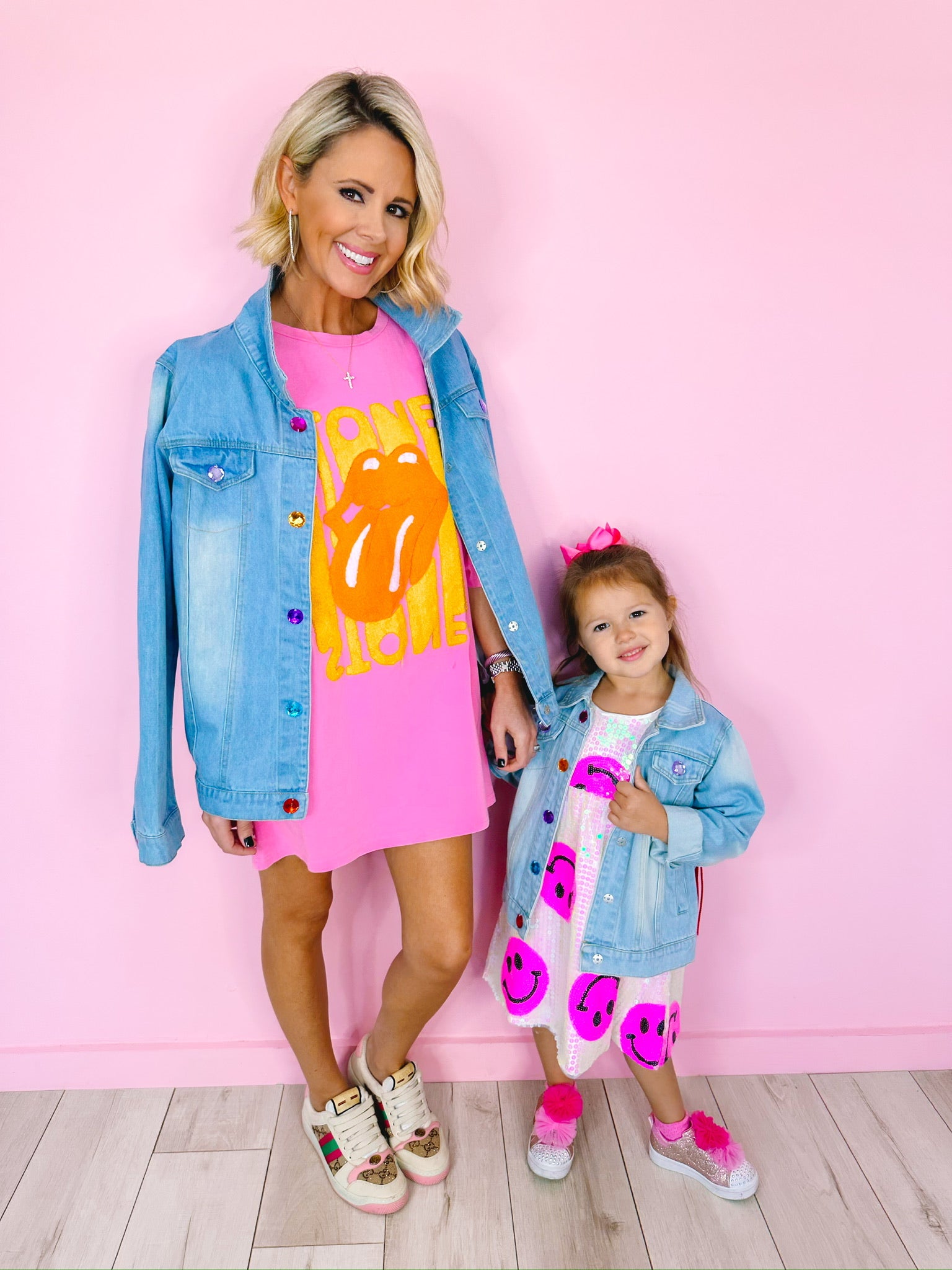 KIDS CRYSTAL RAIN DENIM JACKET