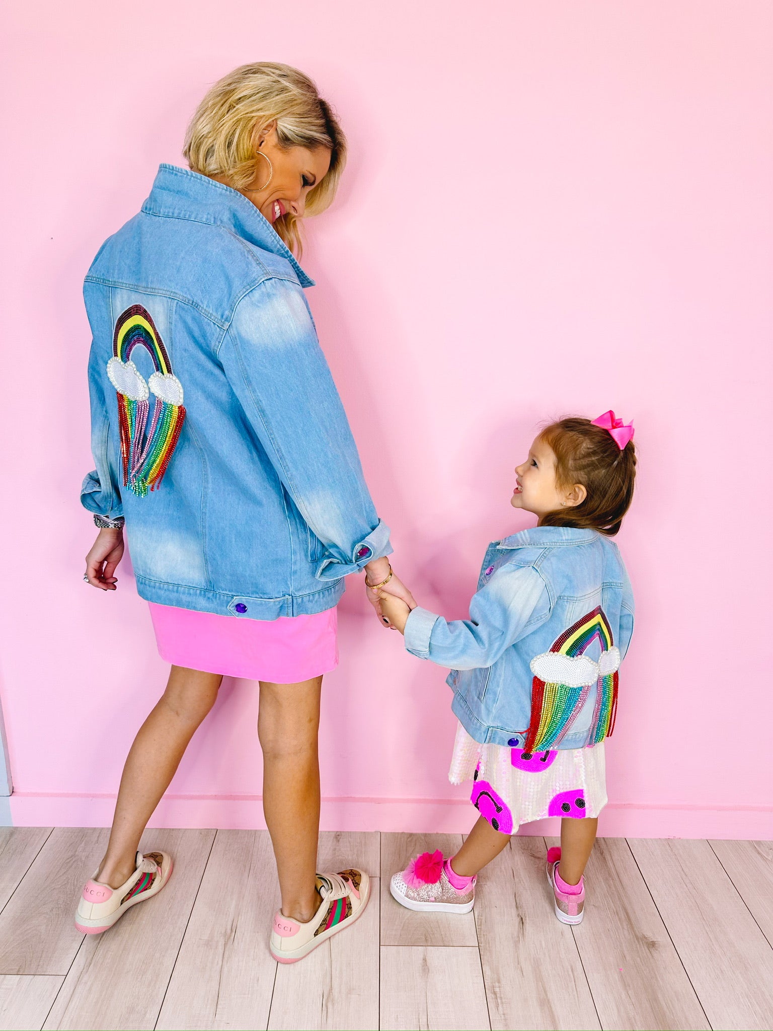 KIDS CRYSTAL RAIN DENIM JACKET