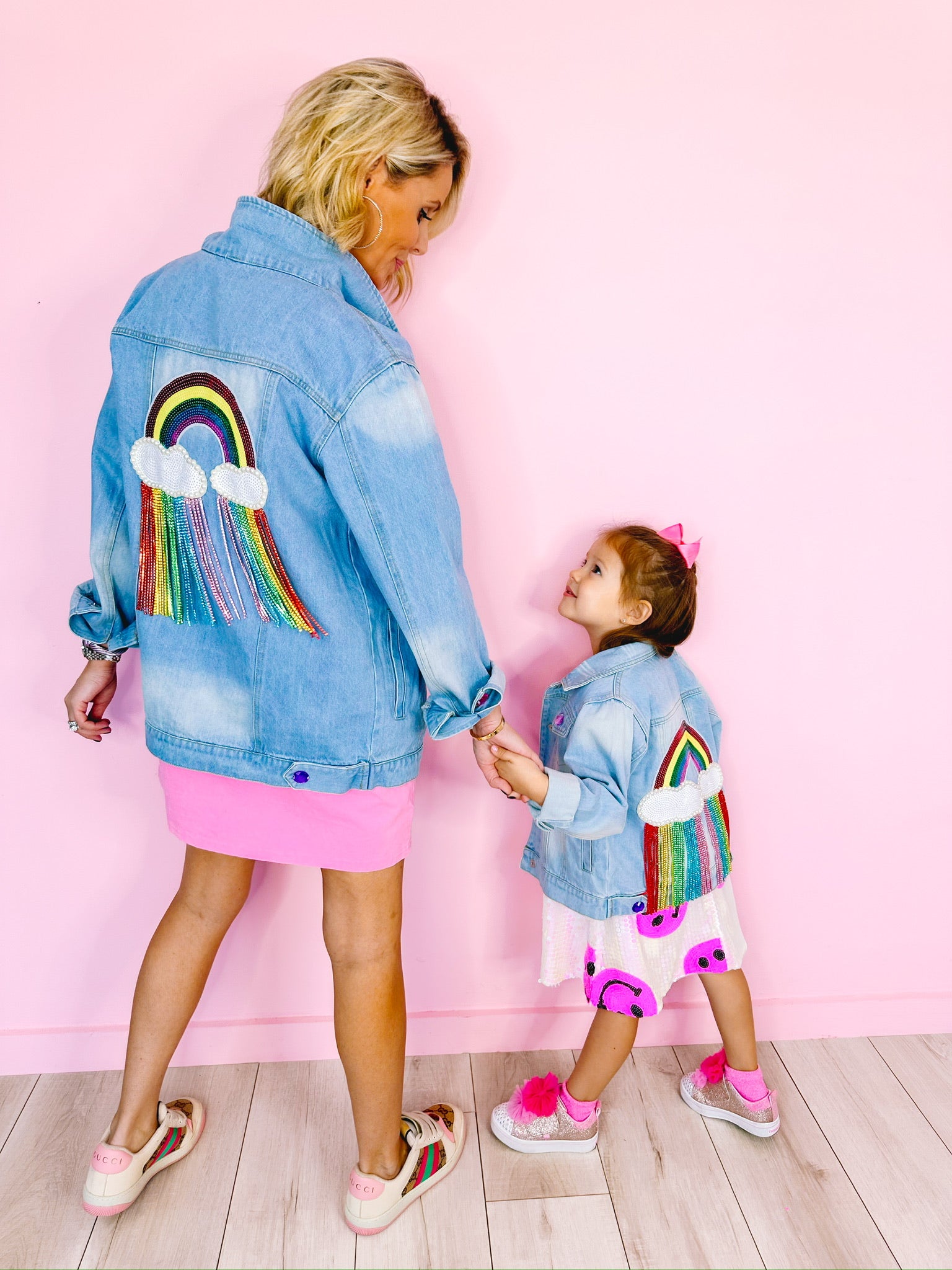 KIDS CRYSTAL RAIN DENIM JACKET