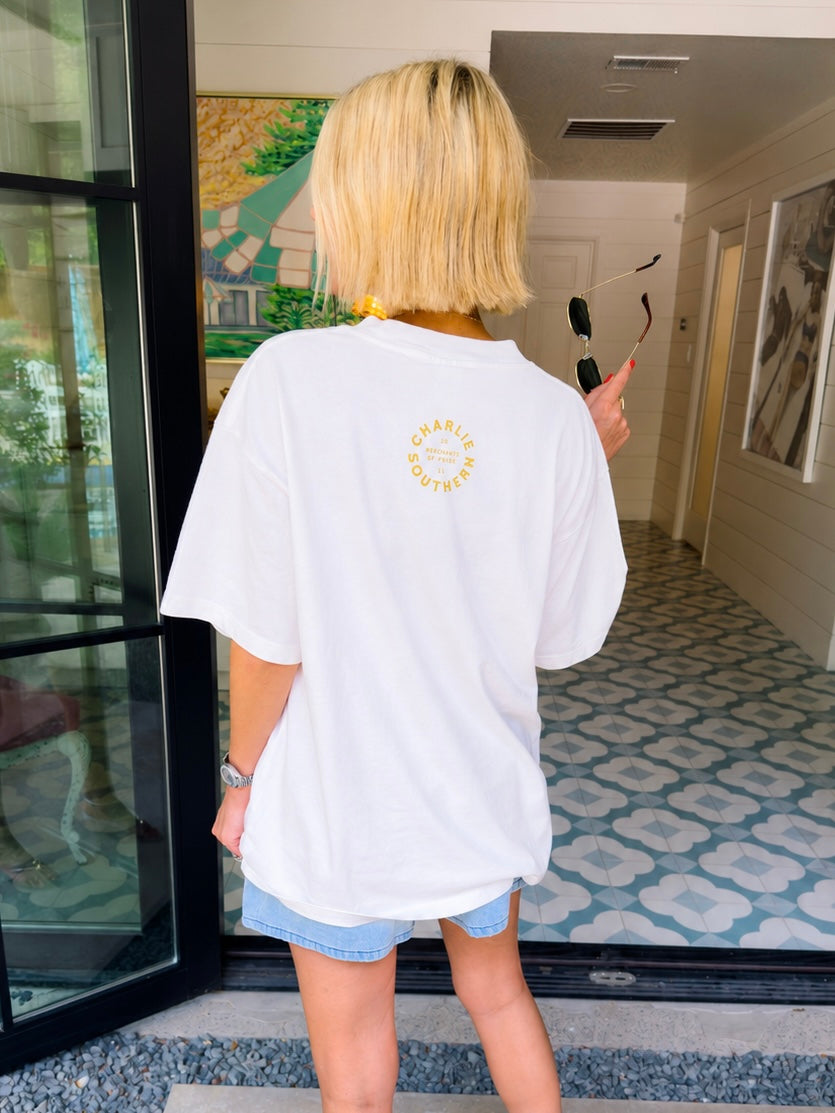 THE PERFECT BIKINI TEE - YELLOW GINGHAM