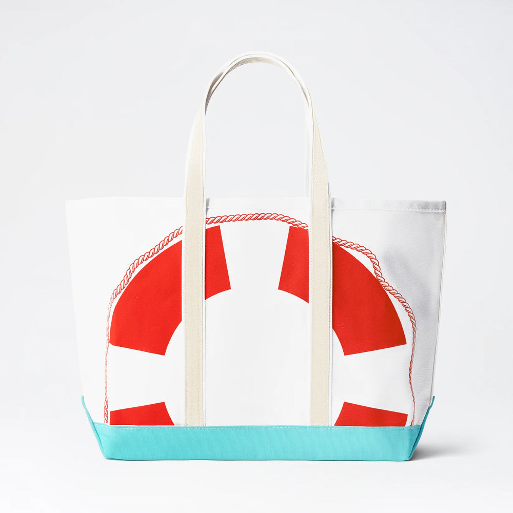 STAY AFLOAT LIFE RING TOTE BAG