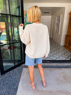 OFF THE COASTLINE SHELL SWEATER - CREAM