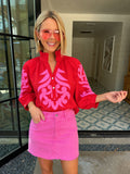 YOUR TRUE REFLECTION APPLIQUE TOP - RED