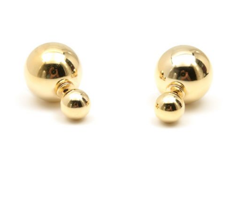 TRIED AND TRUE DOUBLE BALL EARRING - GOLD