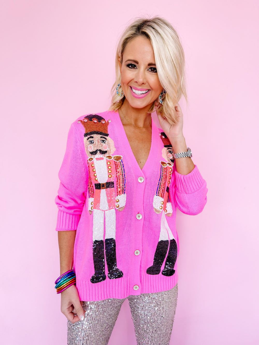 NUTCRACKER CARDIGAN - PINK