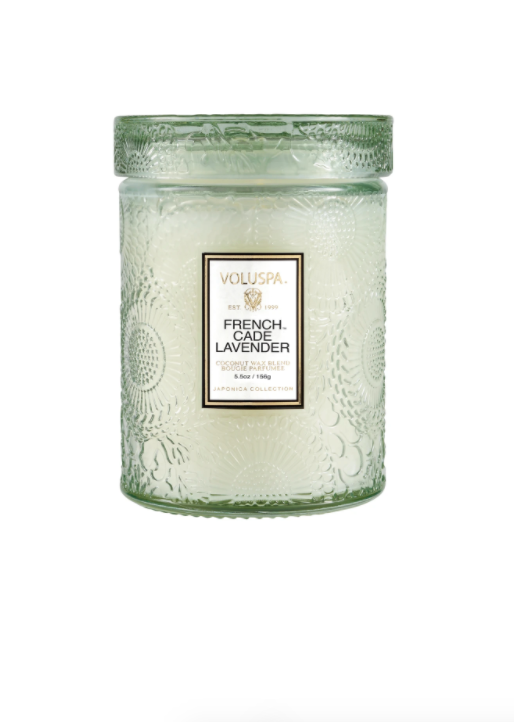 FRENCH CADE & LAVENDER - MINI GLASS JAR CANDLE